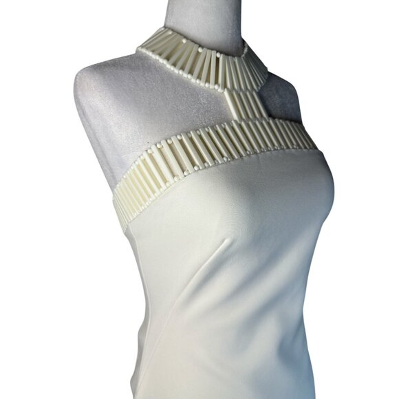 CULT GAIA Serafina Dress in Off White 0 New Womens Mini Halter Beaded - Picture 5 of 15